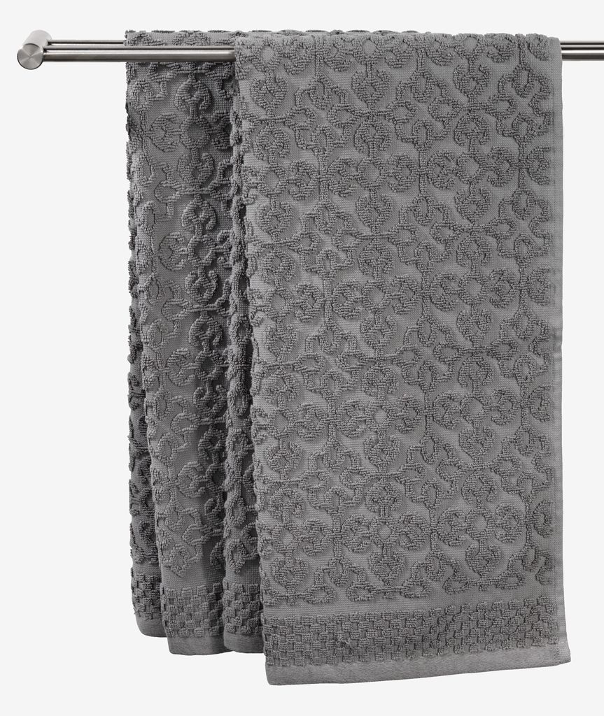 Hand towel STIDSVIG 50x100 grey KRONBORG - JYSK