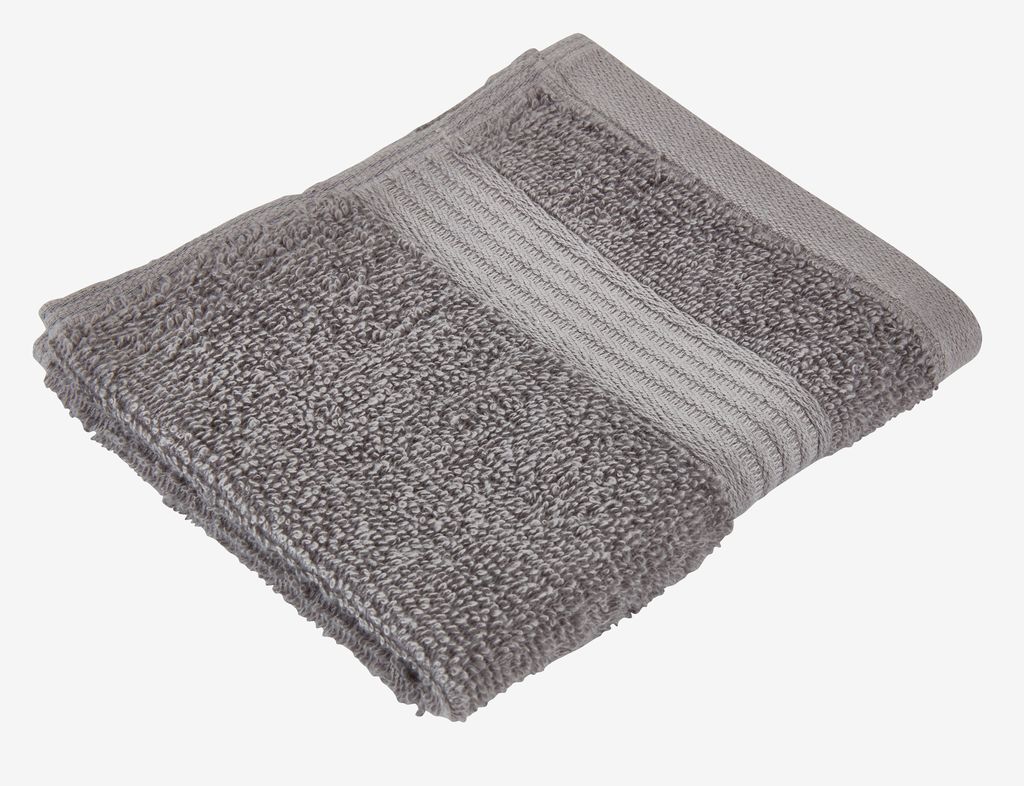 Face cloth KARLSTAD 28x30 grey KRONBORG - JYSK