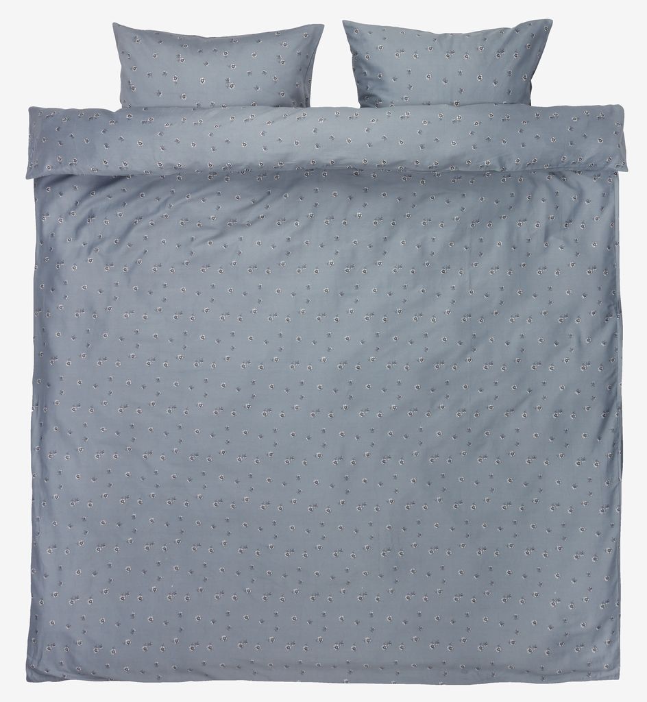 Sateen Duvet cover set GERD Double dusty blue - JYSK