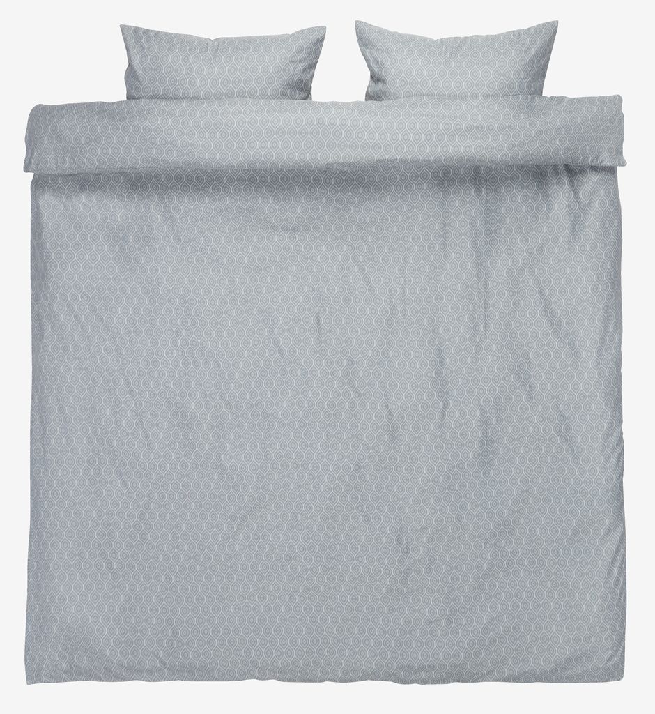 Duvet cover set ASLI Micro Double dusty blue - JYSK