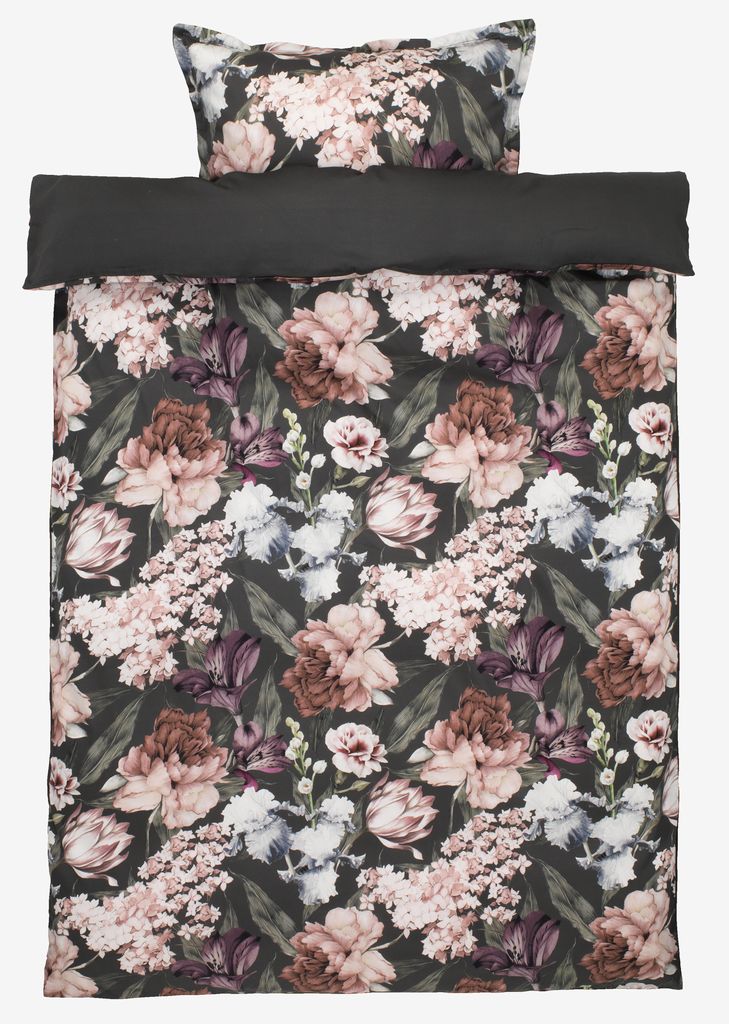 Sateen duvet cover set ELLA Single purple - JYSK