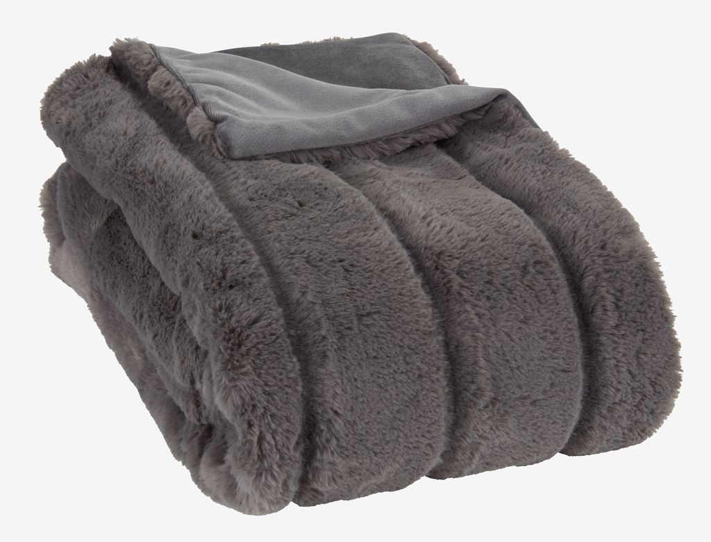 Throw STAVKLOKKE 130x170 grey - JYSK