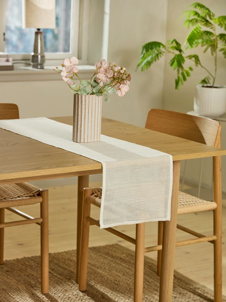 Table runner BREI 30x140 white/natural - JYSK