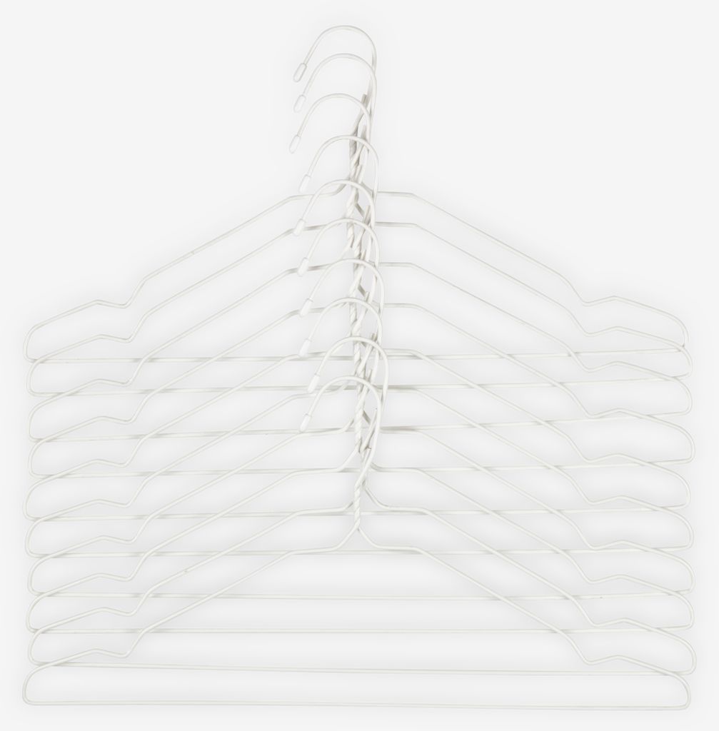 Hangers TONNI L43cm pack of 10 white - JYSK