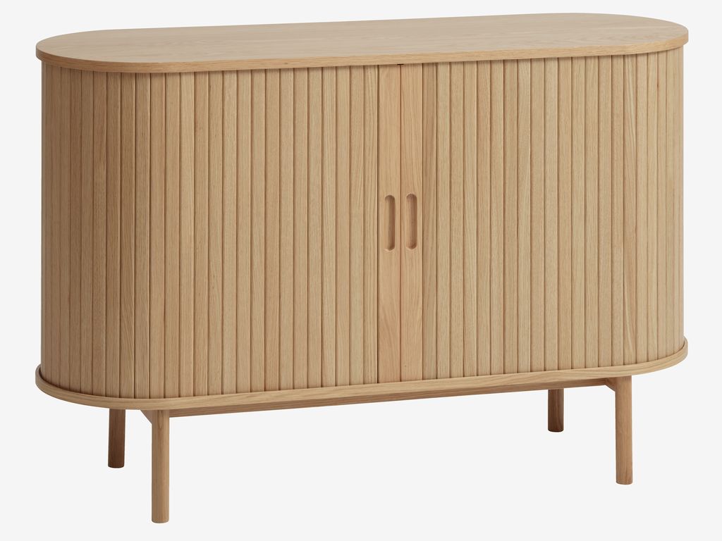 Sideboard LYNGVIG 120 cm 2 tambour doors natural oak - JYSK