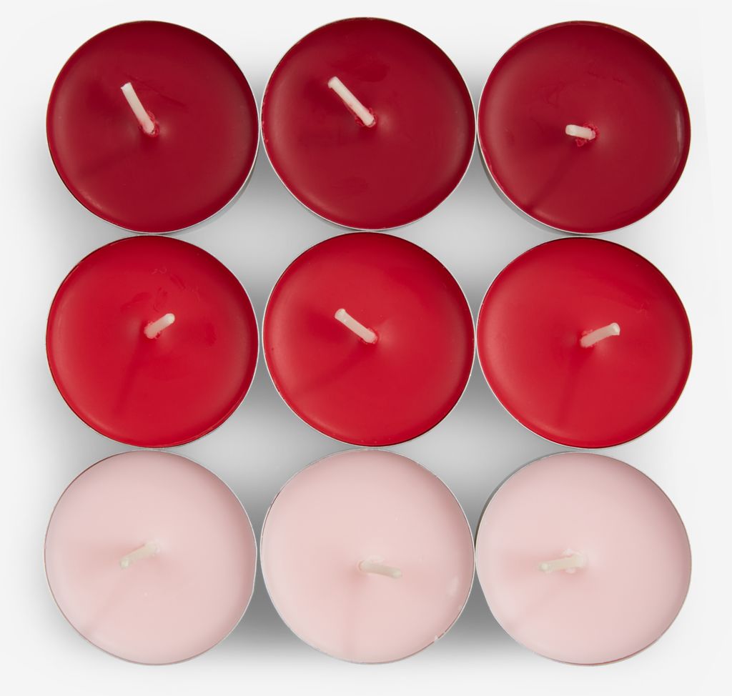 Tealights KENNI pack of 18 strawberry - JYSK