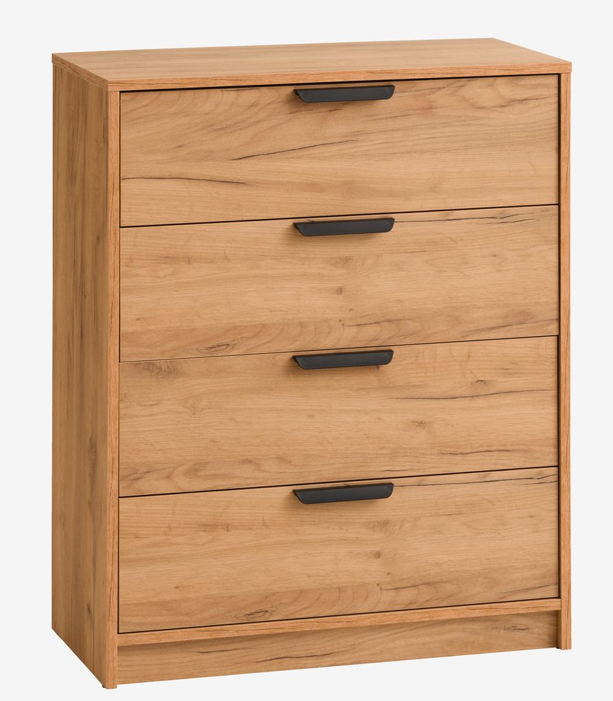 4 drawer chest JENSLEV oak - JYSK