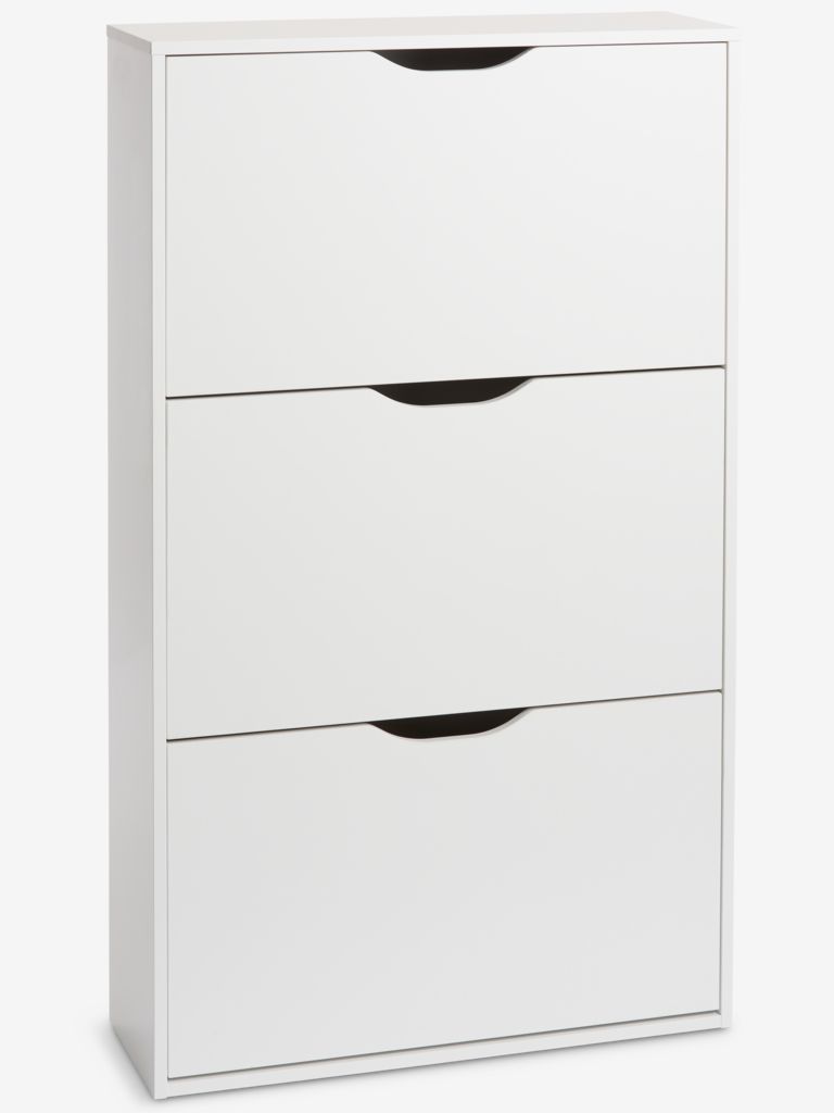 Shoe cabinet IDSKOV 3 compartments white - JYSK