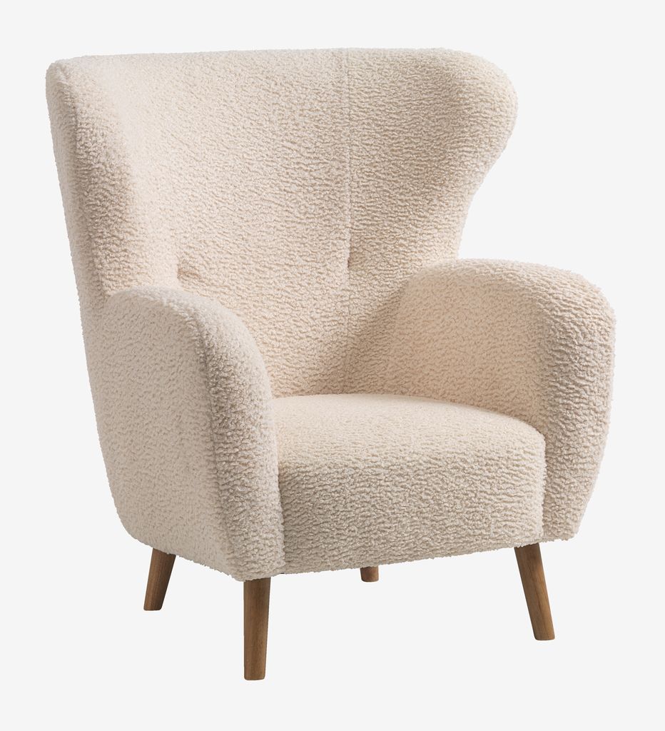 Armchair VILDSUND off-white fabric - JYSK