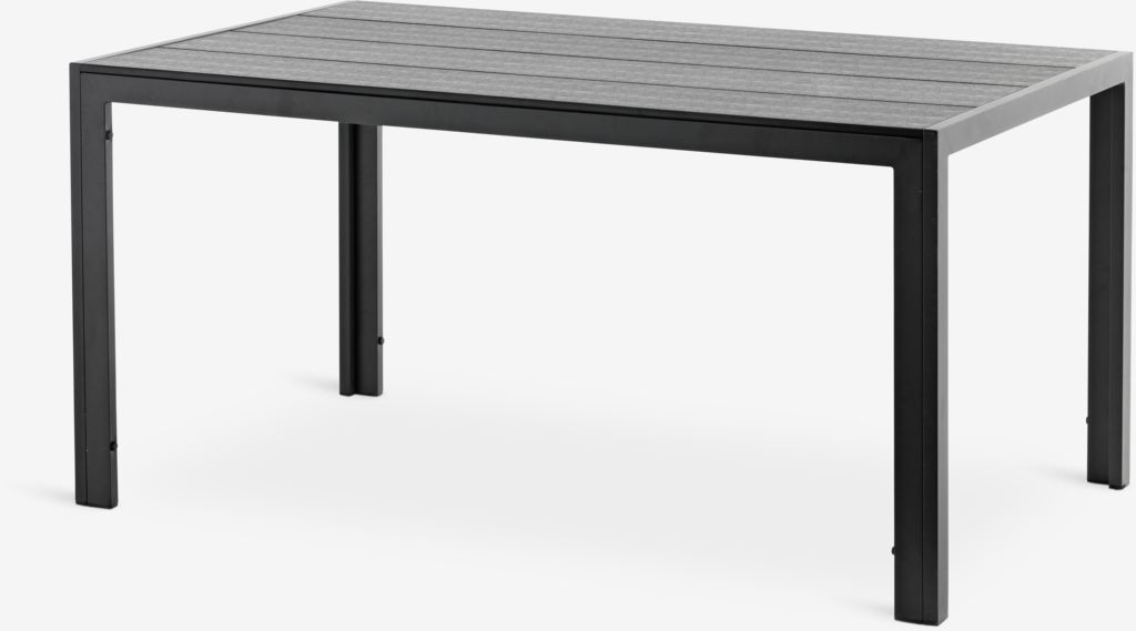 Garden table MADERUP W90xL150 black - JYSK
