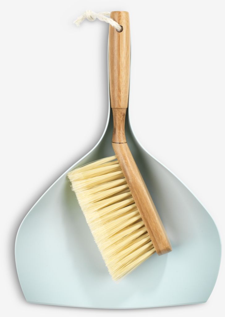 Dustpan and brush MILO w/bamboo handle - JYSK