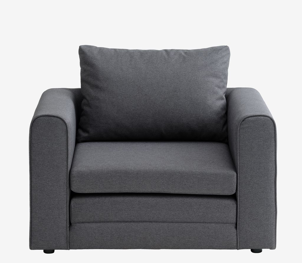 Chair bed SKILLEBEKK dark grey fabric - JYSK