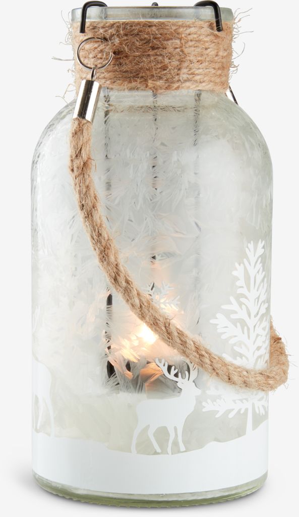 Tealight holder KRYBBE D10xH20cm glass - JYSK