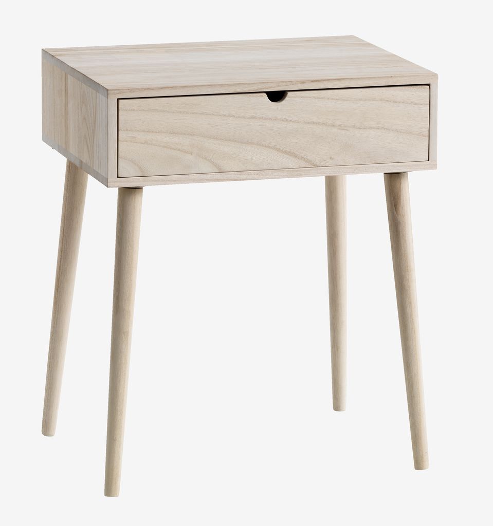 Bedside table ILBRO 1 drawer natural - JYSK