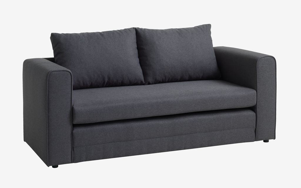 Sofa bed SKILLEBEKK dark grey fabric - JYSK
