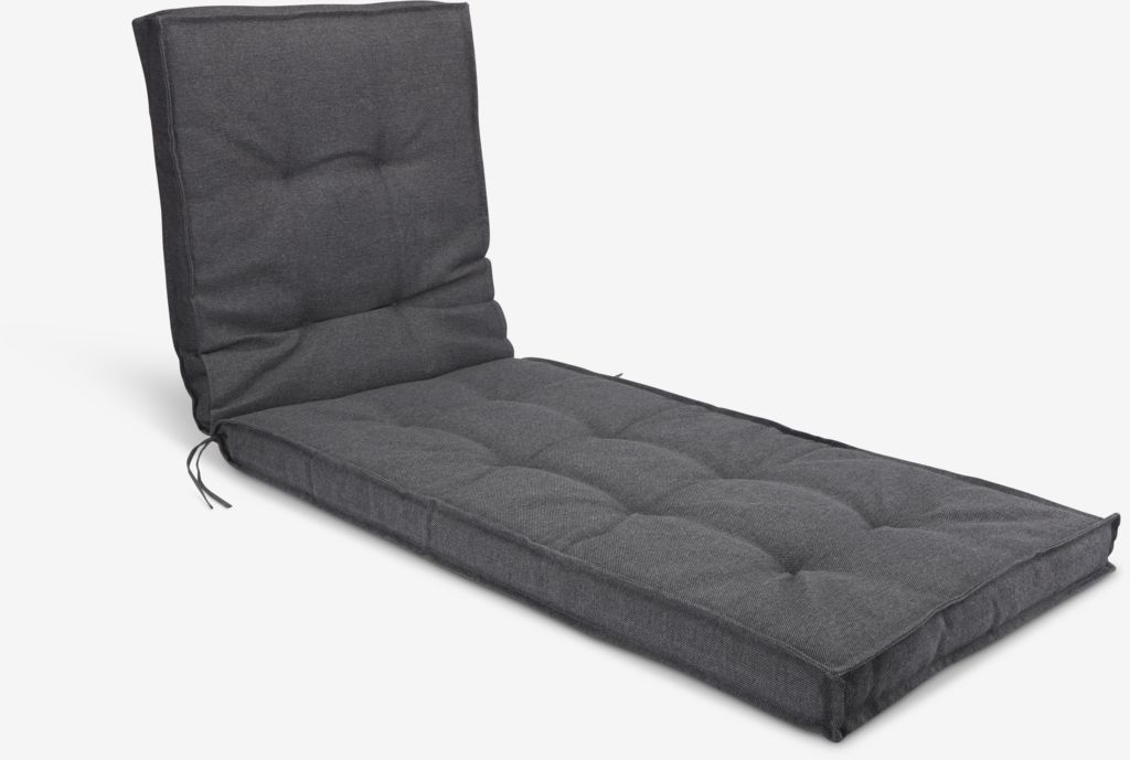 Garden cushion sun lounger REBSENGE dark grey - JYSK