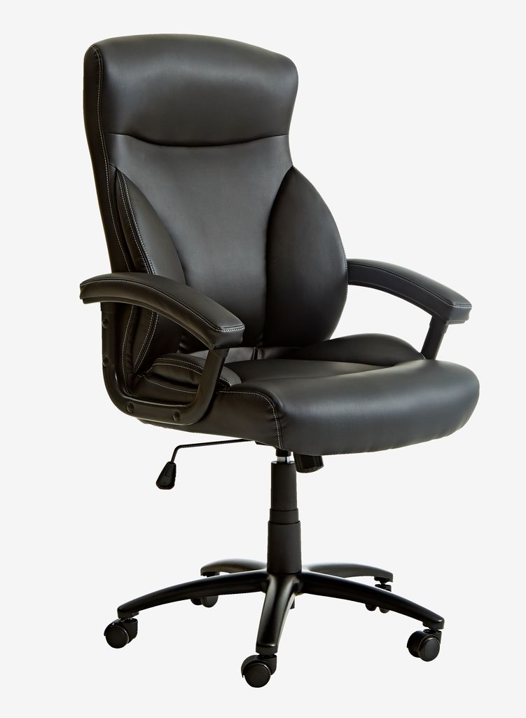 Office chair TAMDRUP black faux leather - JYSK