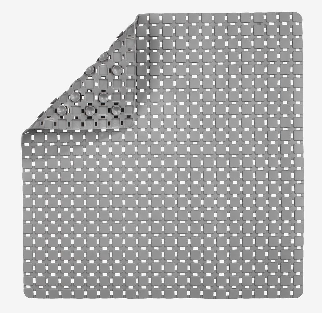 Non-slip bath mat VITTINGE 55x55 grey - JYSK