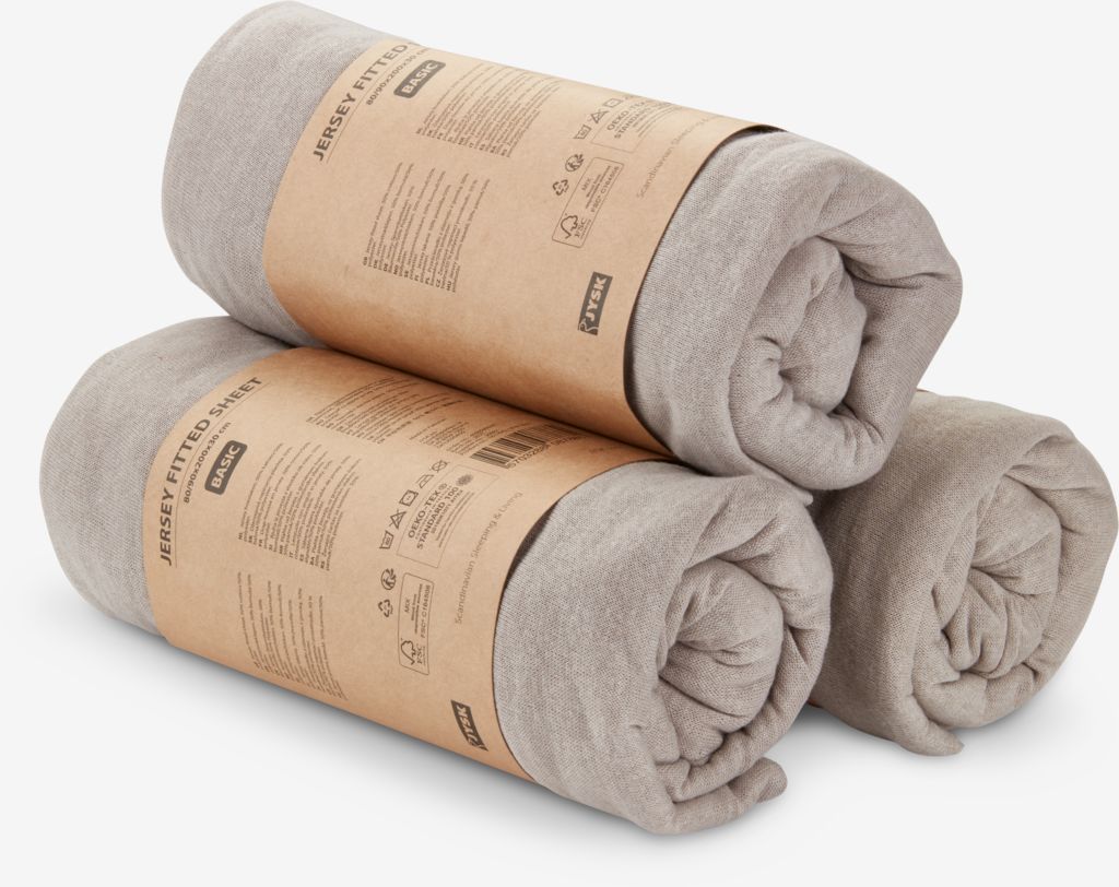 Jersey Fitted sheet JANNE Single grey - JYSK