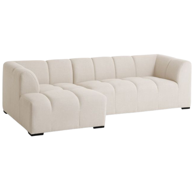 Sofa ALLESE chaise longue left beige fabric - JYSK