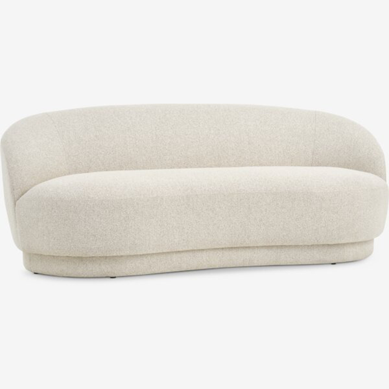 Sofa ANDRUP 3-Sitzer oval beige Stoff - JYSK