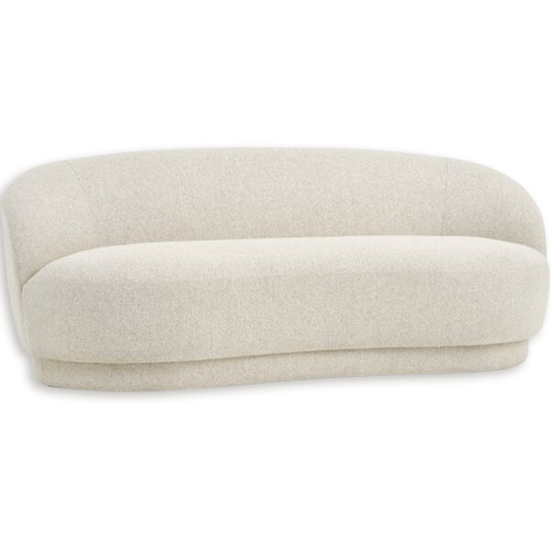 Sofa ANDRUP 3-Sitzer oval beige Stoff - JYSK