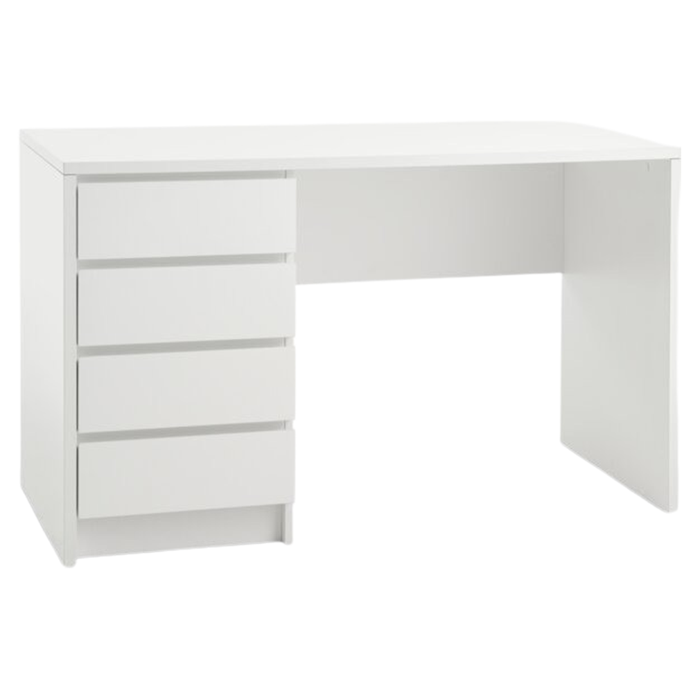 Desk LIMFJORDEN 60x120 4 drawers white - JYSK