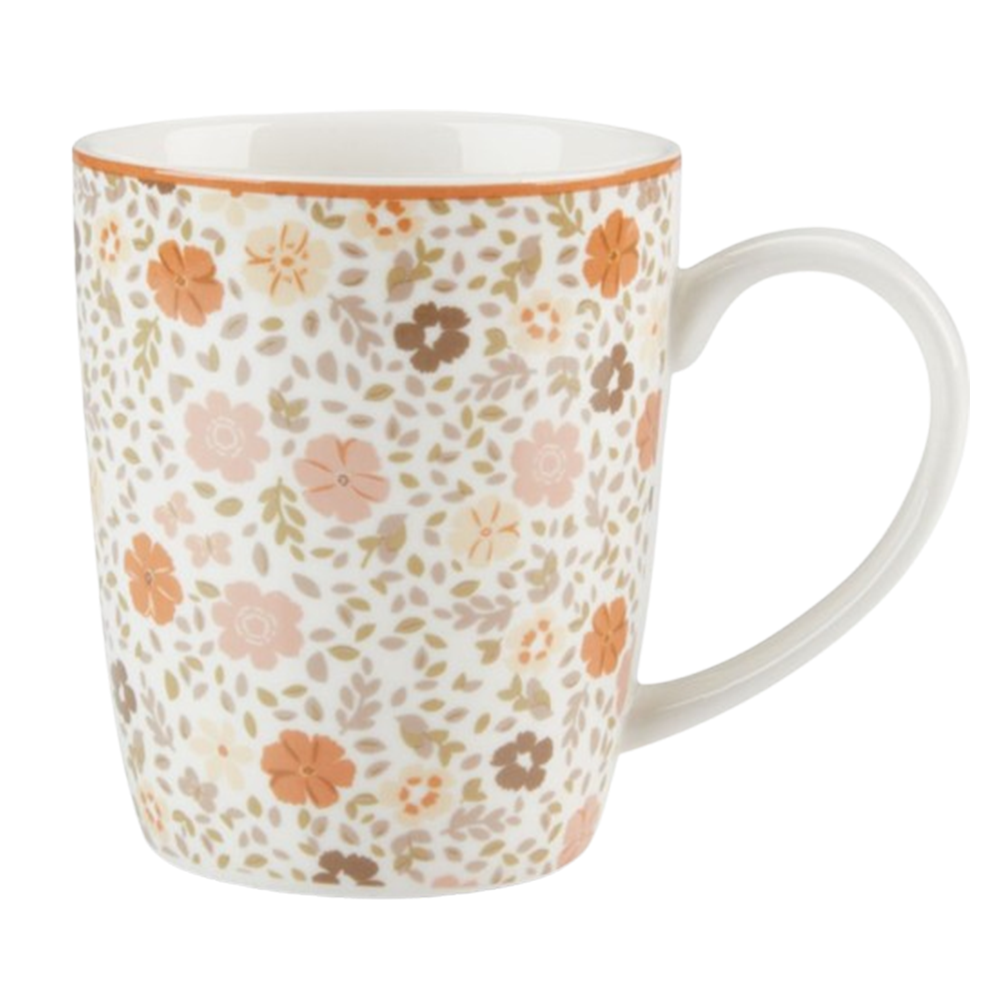 Mug VETLE D8xH10cm 350ml flower print - JYSK
